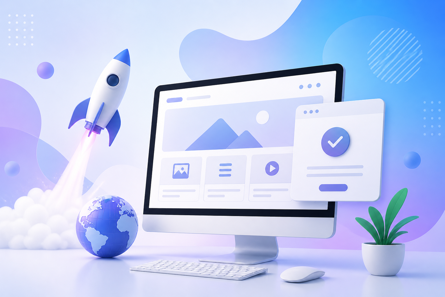Website creation illustration